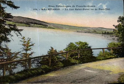 Malbuisson — O Lago Saint-Point visto de Port-Titi — Sites Pittoresques de Franche-Comté, n°124