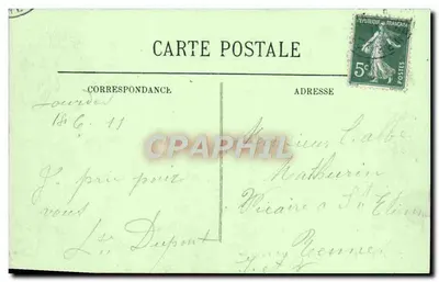 Lourdes — Vista generale e il Pic du Jer — Editore L.E. n°7 — Verso