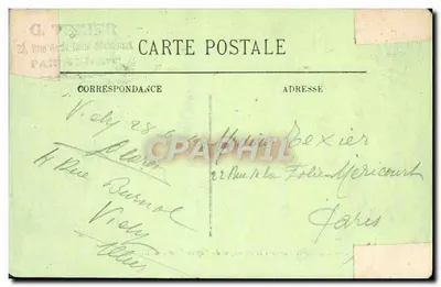 Vichy — Rzeka Allier i widok na górę Puy-de-Dôme — F. Caron, n°203 — Rewers