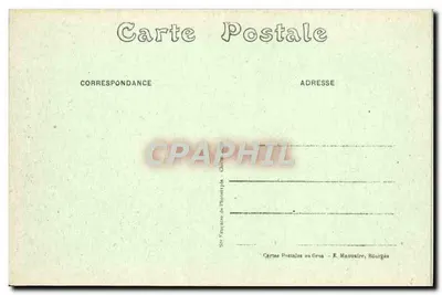 Bourges — Vista del Teatro — Editor E. Maouaire, n° 373 — Reverso