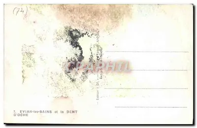 Évian-les-Bains e a Dent d'Oche — Edição Anjou — Verso