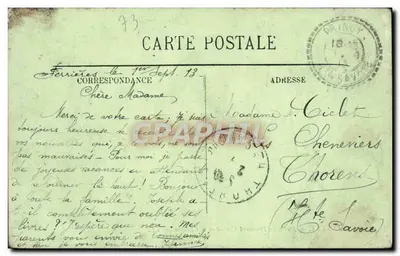 Annecy — Beeld van president Carnot en het kasteel — LL. — Achterkant