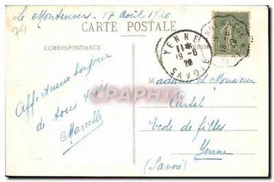 Chamonix — Morze lodowe — Widok z Flégère — G. Tairraz, fot. i wyd., Chamonix — Rewers