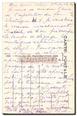Séracs au Glacier des Bossons — Chamonix-Mont-Blanc — n°872 — L. Morand, Megève (Haute-Savoie) — Verso