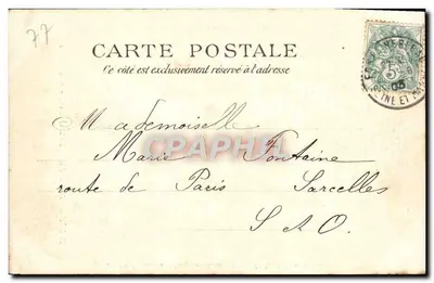 Floresta de Fontainebleau — Mansão de Obermann — G.P. — editor anônimo — Verso