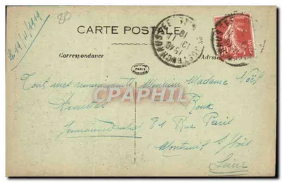 Montdidier — Interior da Igreja de São Pedro — La Pensée, n°3591 — Verso