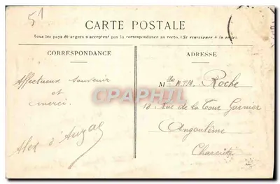 Reims — De Kathedraal — Het Grote Portaal — Uitgave Ardin, Reims — Achterkant