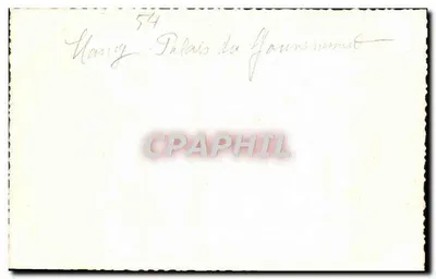 Nancy — Pałac Rządu — wydawca nieznany, numer serii 54 — Rewers