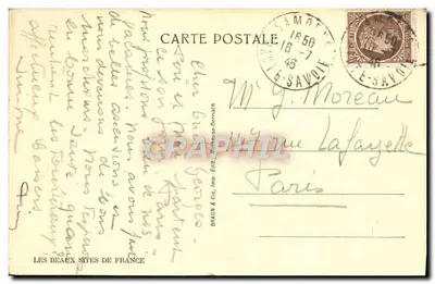 Samoëns — Grande Place et le Criou — Braun & Cie, Imp. Damach — Verso