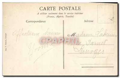 Kaplica Sauvagnac (H.V.) — Statua Najświętszej Maryi Panny Miraculistej — Wyd. P. Dumont, Limoinges — Rewers