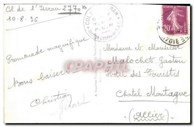 Trasa do Iseran w kierunku Mont-Blanc de la Grande-Chartreuse, widok z Bête de Solaise — UEP, n° 500844 — Rewers