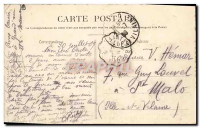 Jonzac — Hotel de Ville (dawny zamek XV wieku) — Henry Guillot, rue Foucault — Rewers