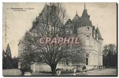 Bilhete postal antigo Mirambeau O Castelo Cot Sud Ouest