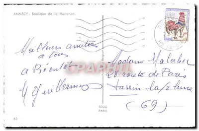 Annecy — Basílica da Visitação — Édug Paris — Verso
