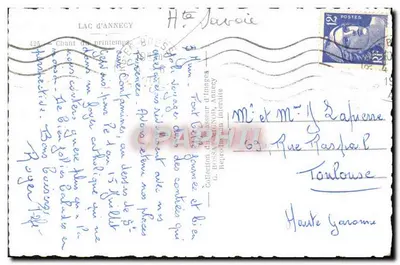 Lago de Annecy — Cantar da primavera — editor G. ROSSMANN (N.D.) — Verso