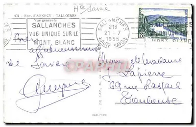 Sallanches — Unikalny widok na Mont Blanc — Réal-Photo — Rewers