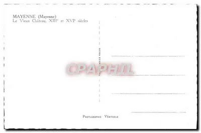 Mayenne (Mayenne) — Stary Zamek, XIII i XVI wiek — Prawdziwa Fotografia, M. M. NACON — Rewers