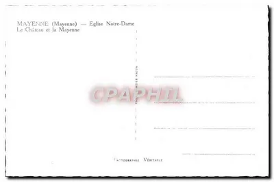 Mayenne (Mayenne) — Zamek i rzeka Mayenne — Fotograf Véritable — Rewers
