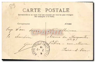 Villeneuve-sur-Yonne — Vista geral — Editor não identificado, n° de série 3 — Verso