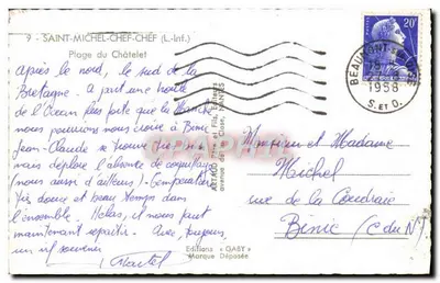 Praia do Châtelet — Saint-Michel-Chef-Chéf (L.-Inf.) — Éditions Gaby — Verso