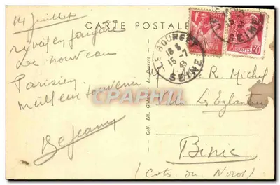 Le Bourget (Seine) — Rue du Commandant Baroche — Combier Imp. Macon — Verso