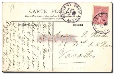 Chenonceaux — Zamek — Port — LL.2 — Wydawca LL.2 — Rewers