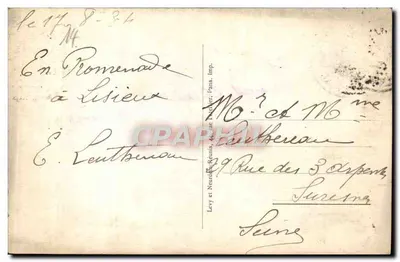 Lisieux — Dom z XVII wieku, zwany Salamandrem, Rue aux Fèvres — Rewers
