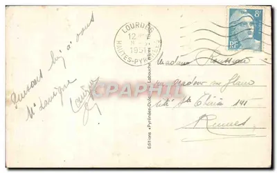 Panny Maria z Groty — Lourdes — Éditions Labaouche-Frères — Rewers