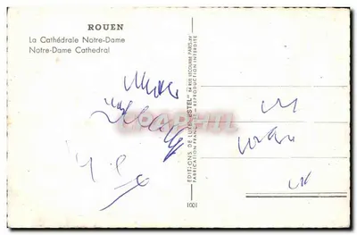 Rouen — La Cathédrale Notre-Dame — Éditions de Luvencastel — Verso