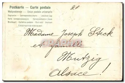 Vue de Quiberon — Pâques 1904 — éditeur Miquique, n° de série non visible — Verso