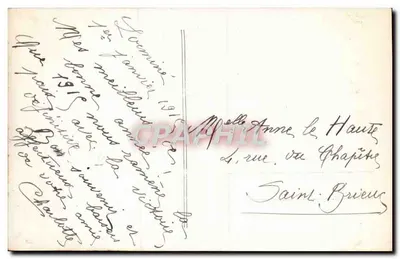 Criança à mesa — soldado no fundo — Boa Ano 1919 — Verso