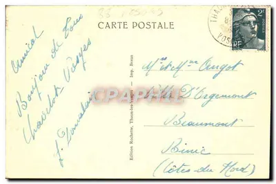 Thaon-les-Vosges — Um canto da Mosela — Edição Rochette — Verso