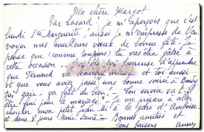 Bilhete postal antigo Fantasia Flores Boa Páscoa — Verso