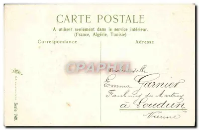 Violetas — Lembrança sincera — série 748, editor M.F. PERRAUD & Fils — Verso