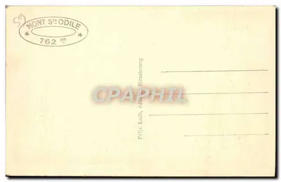 Klasztor Świętej Odile — Widok na Pole Ognia — wydawca Felix Lulb, Strasbourg, nr 230 — Rewers