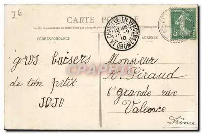 La Bourne, widok z mostu Goule-Noire — Le Vercors — Zbiór P. Peyrouze, Valence, n° 388 — Rewers