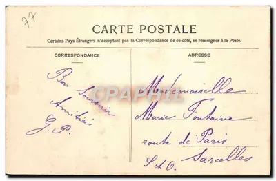 Palácio de Fontainebleau — O Lago das Carpas e a estátua de Ulisses — n°52 — Verso