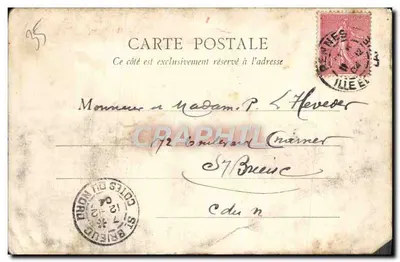 Rennes — Katedra Najświętszej Maryi Panny — Au Révoir J.G. — Rewers