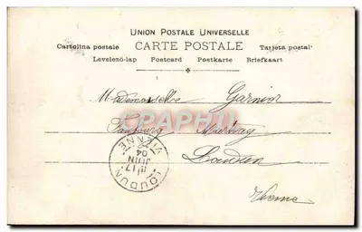 Mulher com chapéu decorado com bagas — Mariville — Racuriling, Paris, n° 969 — Verso