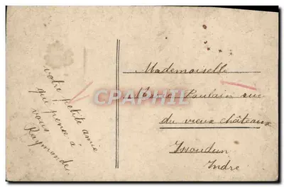 Jeune femme tenant un fer à cheval — décor de lauriers — éditeur Polo, n° 333 — Verso