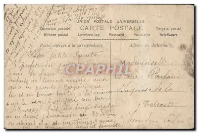Jeune femme avec panier — Meureuse Année — J. Jolivet, n° 7109 — Verso