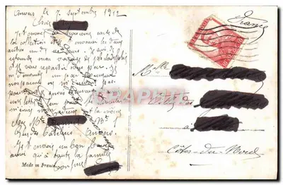 Młody para w pomieszczeniu — romantyczna scena — wydawca A. Amoretti, n° 1300 — Rewers