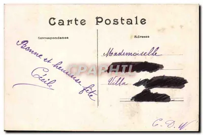 Menina com um cesto de flores — Sinal de afeto — Foto D. M. K. n°2278 — Verso