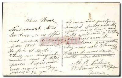 Joyeuse Année — décor de gui et houx — éditeur Zita, n° 7021 — Rewers