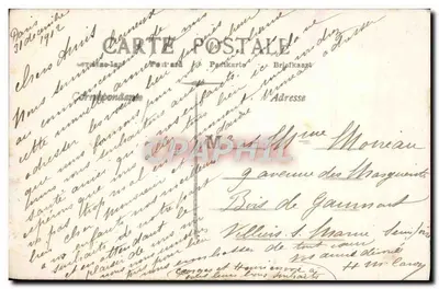Fille tenant des jouets et un bouquet — 'Heureuse Année' — D.J.C. Paris, n°207 — Verso