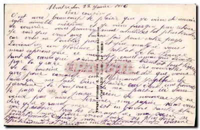Żołnierz w uniformie niebieskim — z banierą 'AMITIÉS' — DIX 237/3 — Rewers