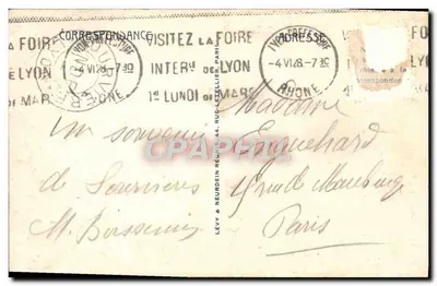 Bazylika Najświętszej Maryi Panny z Fourvière — wybudowana przez Lyonską Pietyzję w wyniku obietnicy z 8 października 1870 podczas Inwazji Niemieckiej — wydawca nie widoczny — Rewers
