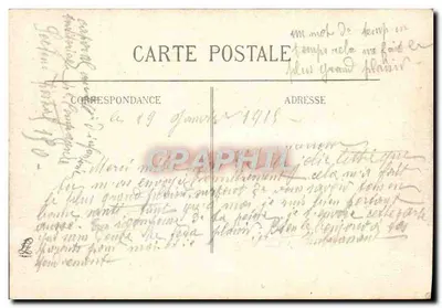 Antike Ansichtskarte — Invalides — Die Präsentation der deutschen Fahnen erfasst Militaria — Rückseite