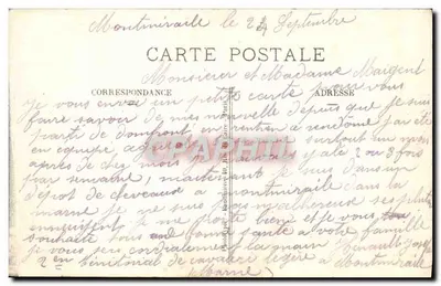 Montmirail (Marne) — Sepulturas de soldados franceses caídos durante a batalha da Marne — Berlin-Blumenau, 1917 — Verso