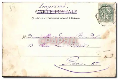 Crémieu - Promenade des Tilleuls — Pap. J. Gravos, Crémieu (Isère) — Verso